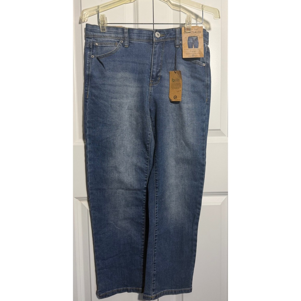 Curve Appeal Jeans Women 8/29 Blue NEW High Rise Comfort Waist Straight Hampton